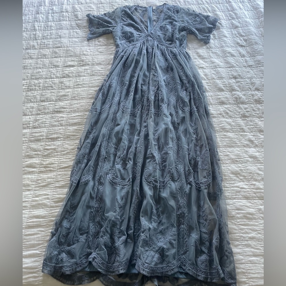 Elegant Blue Maxi Dress